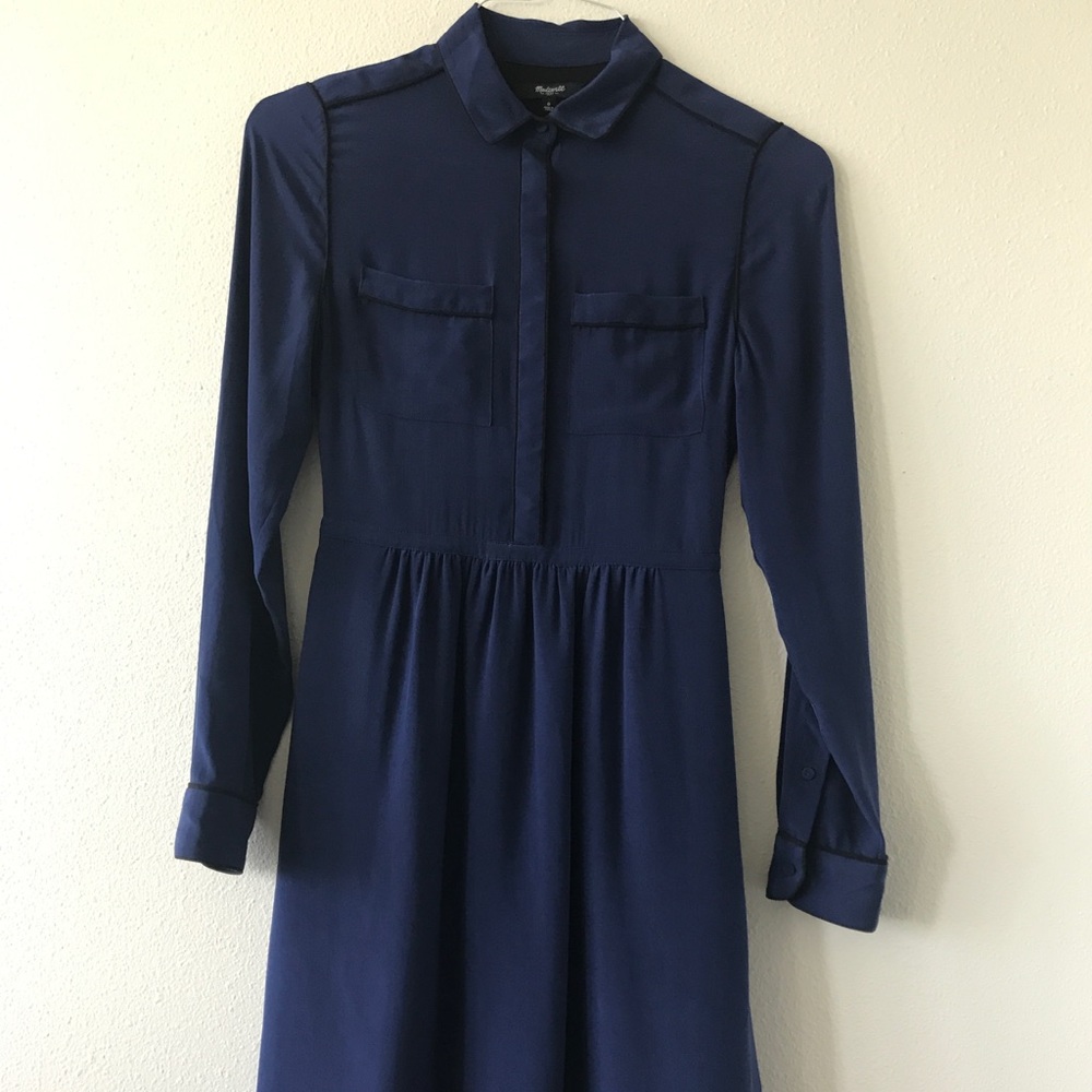 Madewell Navy Shirt Dress